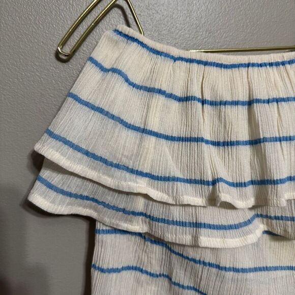 Sézane NWT Adeline striped cotton one shoulder top size 4 - Picture 4 of 7